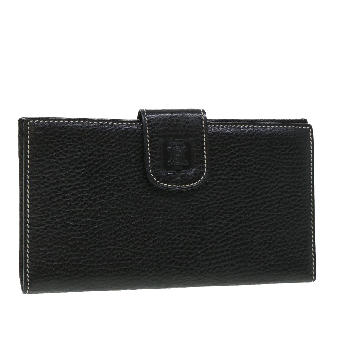Luxury CELINE Long Wallet Leather Black  55628
