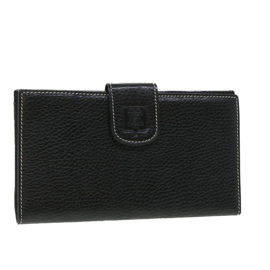 Luxury CELINE Long Wallet Leather Black  55628