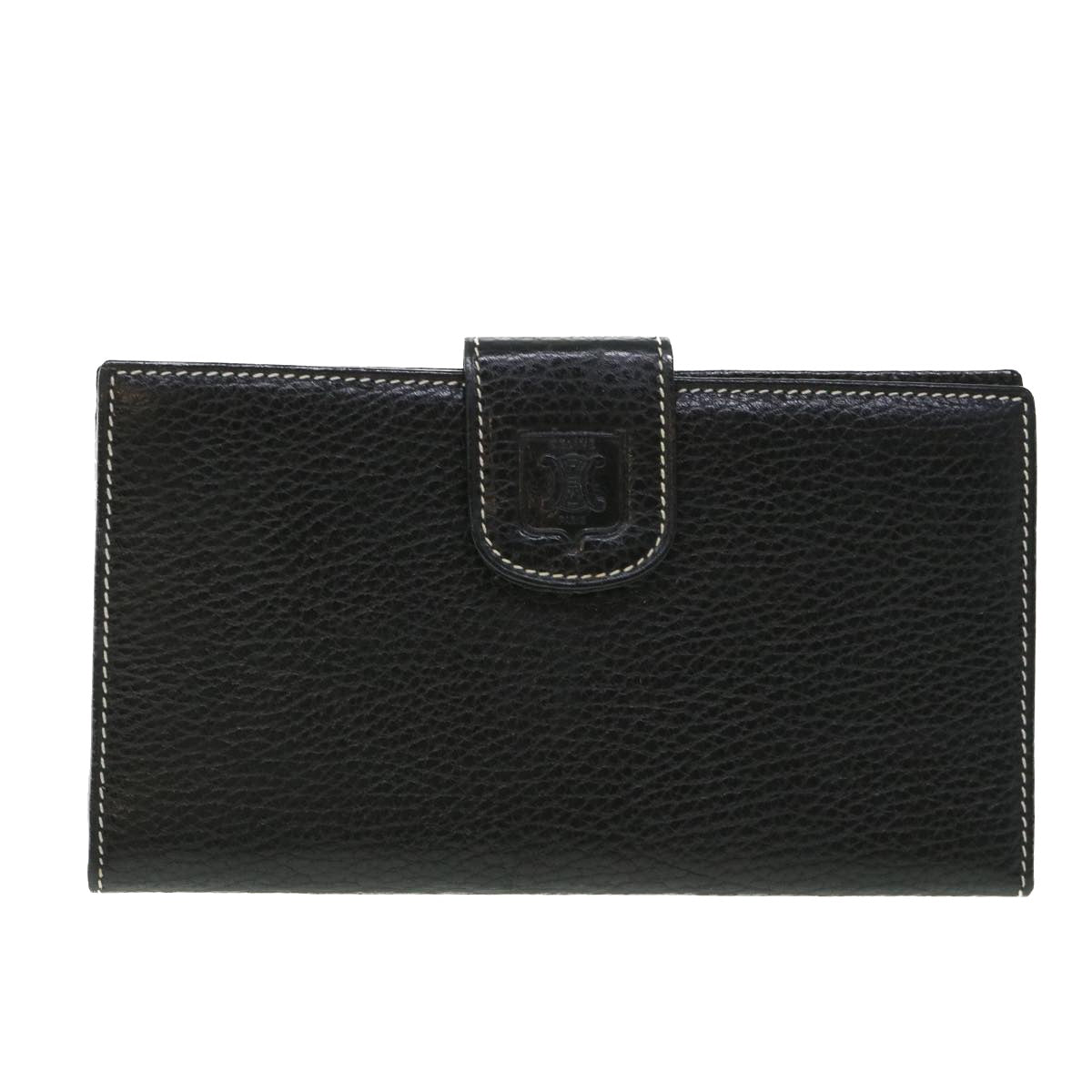 Luxury CELINE Long Wallet Leather Black  55628