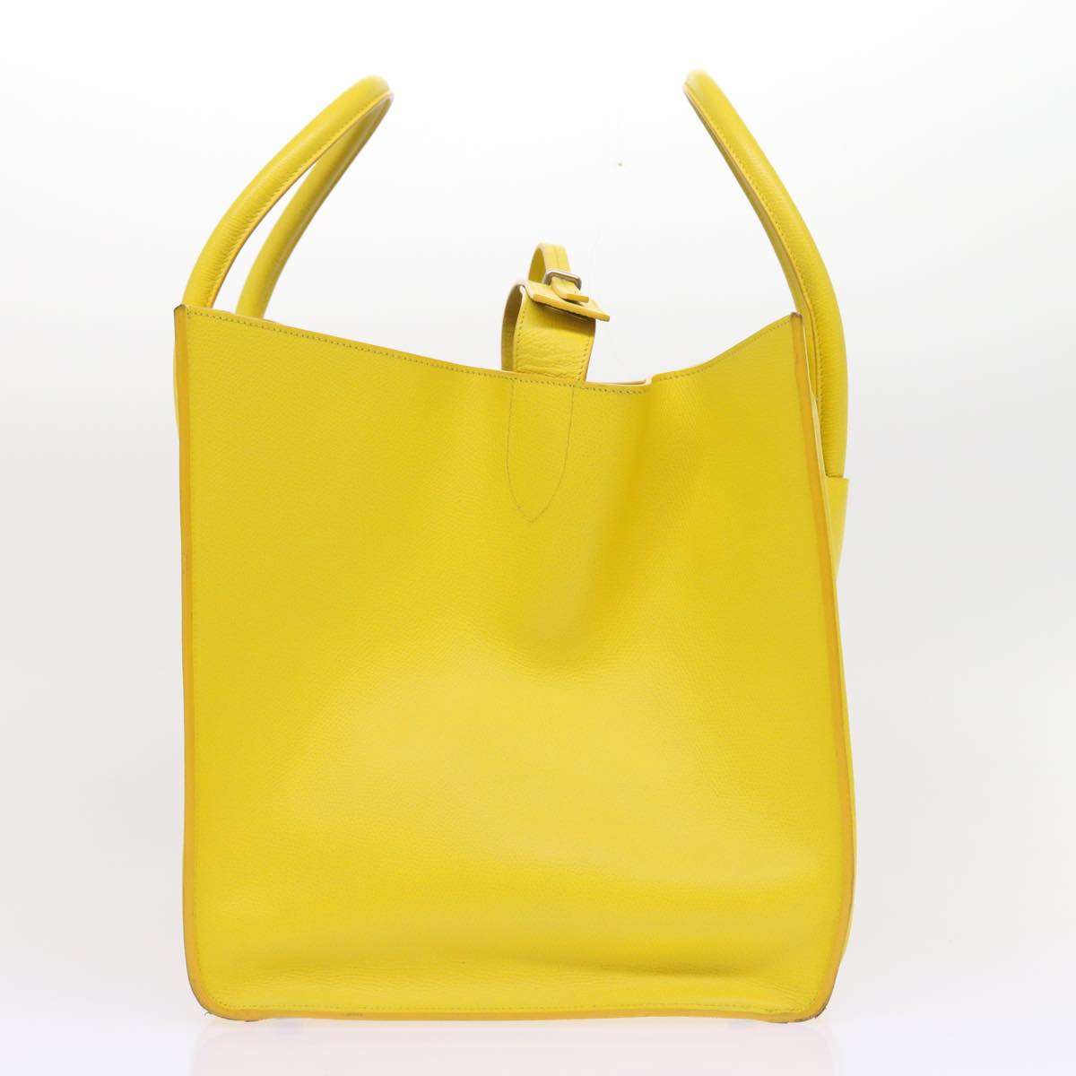 Luxury CELINE Gauge Phantom Hand Bag Leather Yellow  55633