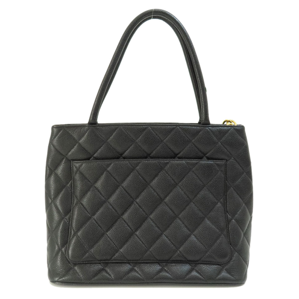 Chanel Tote Gold Metal Fittings Caviar Skin Black
