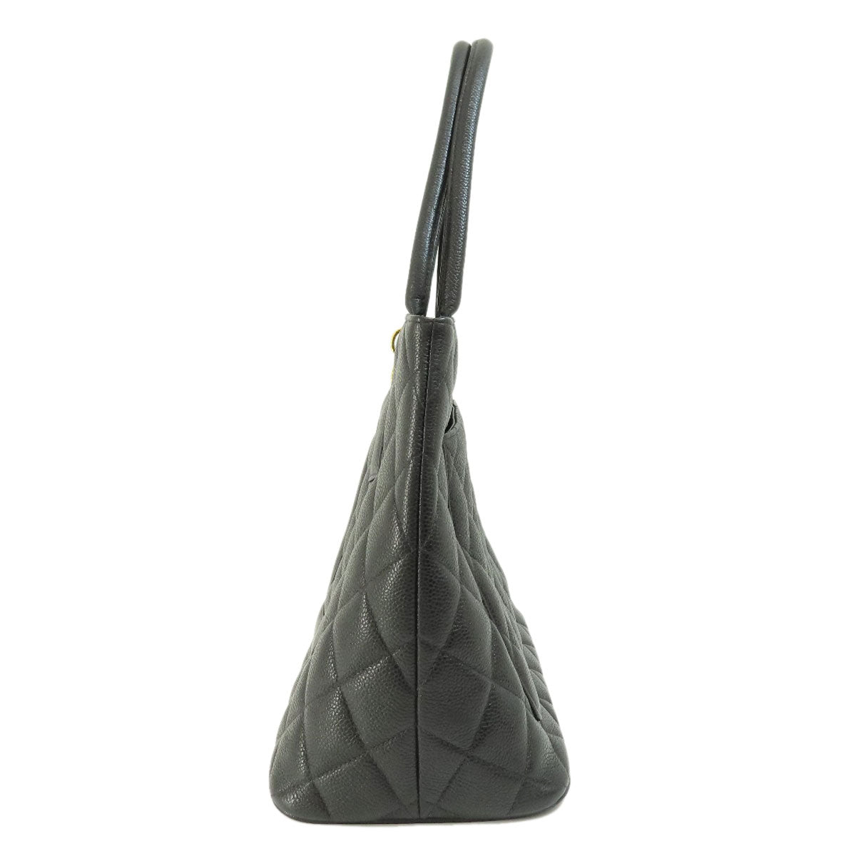 Chanel Tote Gold Metal Fittings Caviar Skin Black