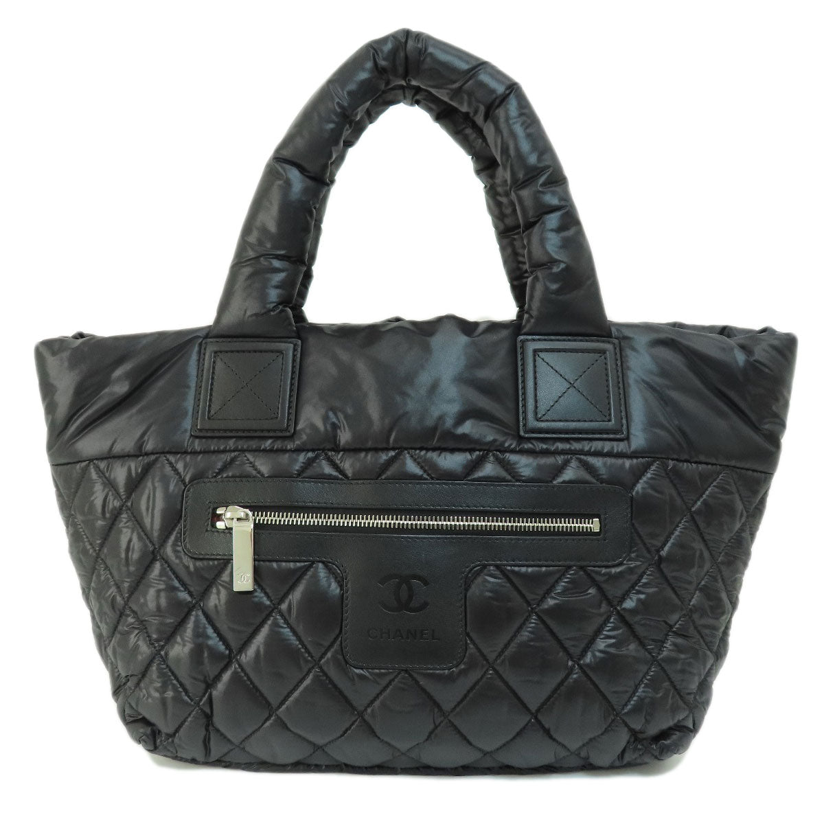 Chanel Coco Coon Tote Handbag Nylon Material Black