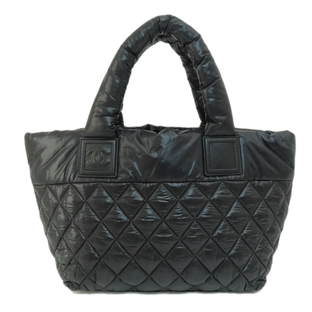 Chanel Coco Coon Tote Handbag Nylon Material Black