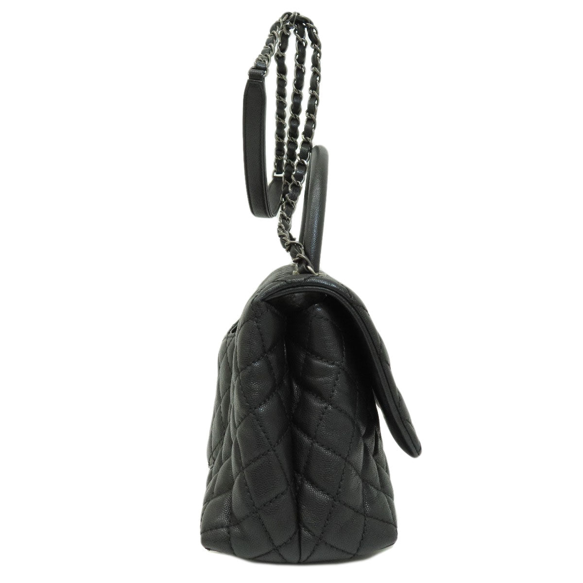 CHANEL Handbag Grained Calfskin Skin black Matrasse 2WAY