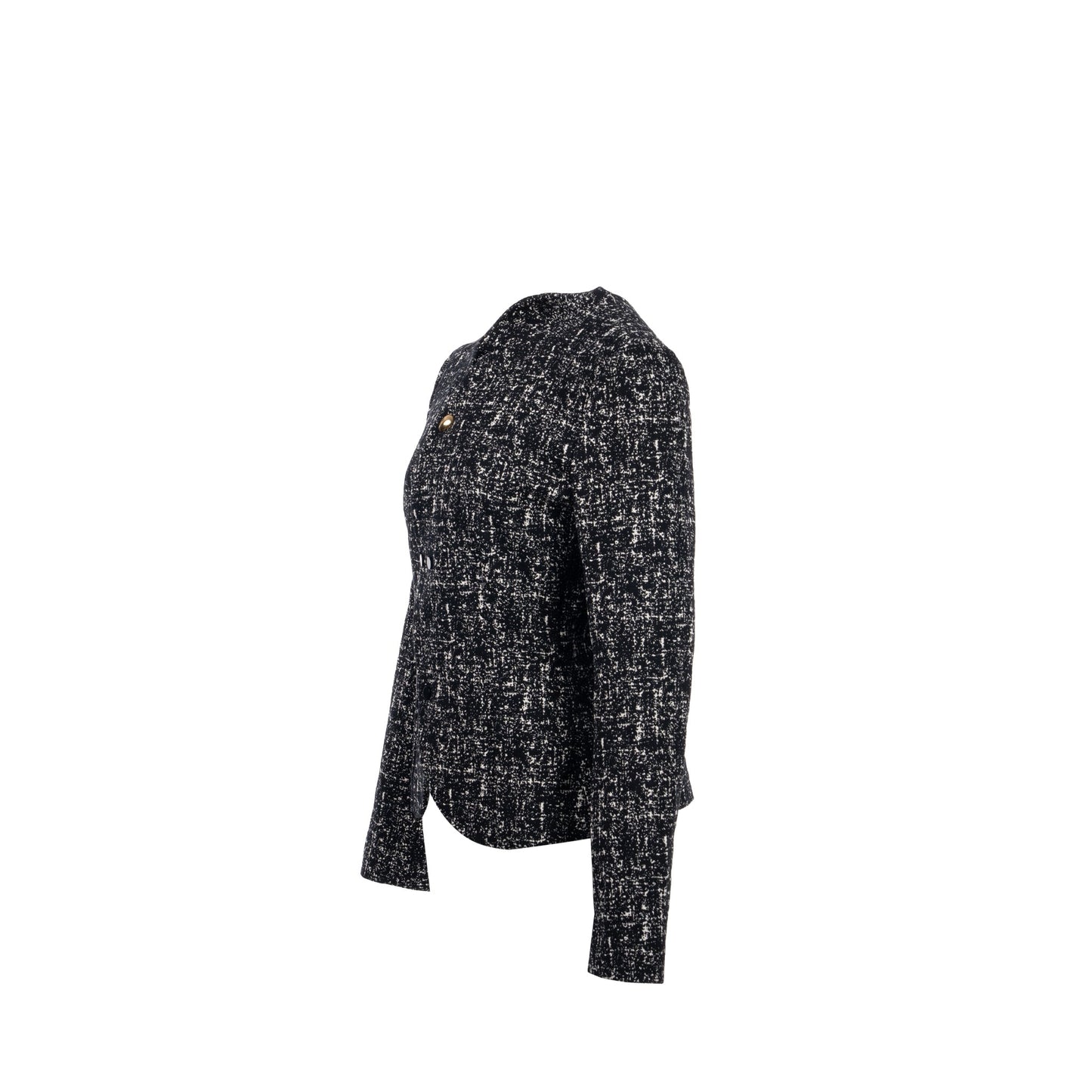 Bottega Veneta size 40 Jacquared Jacket wool / cotton back / white