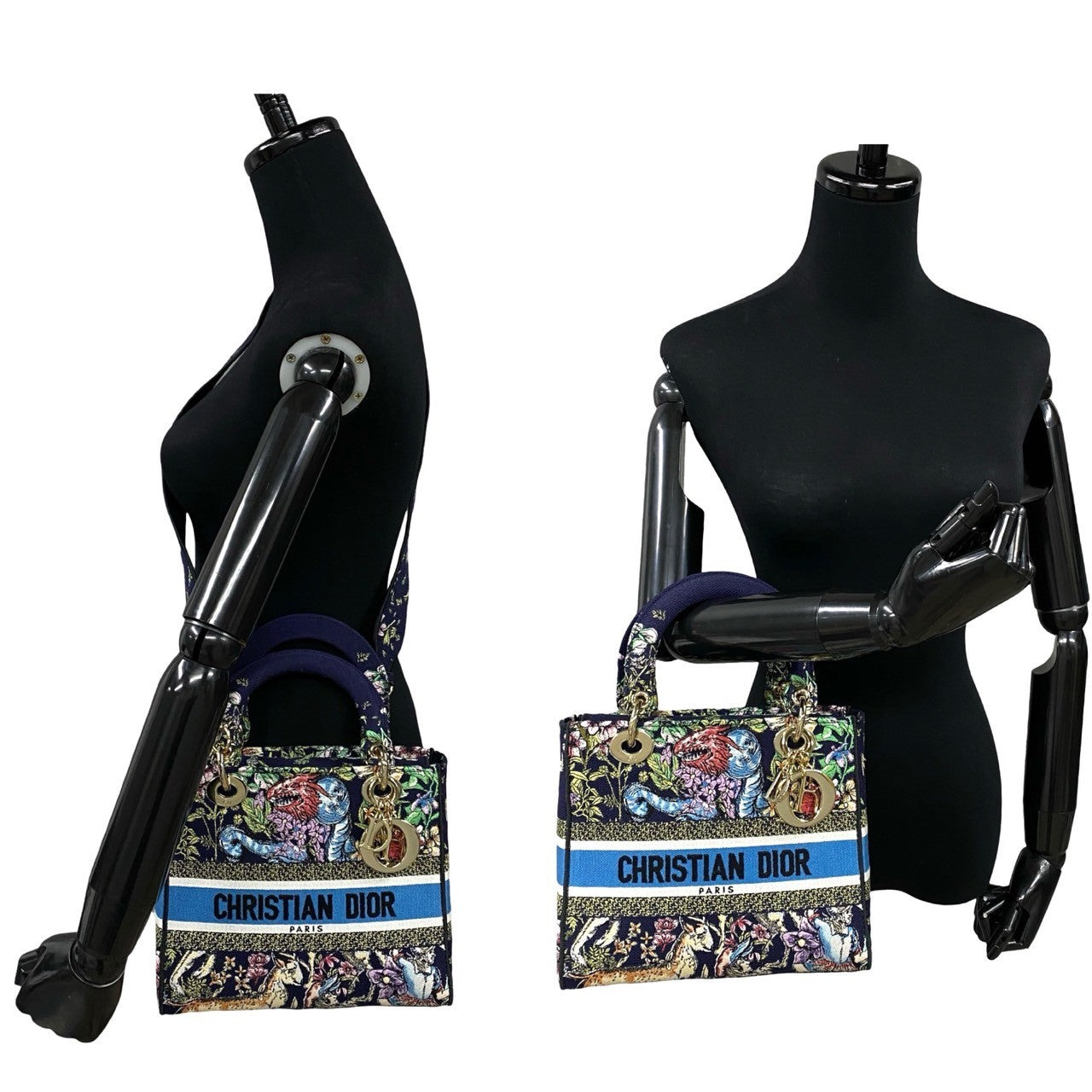 Christian Dior Lady Dior Canvas 2way Shoulder Bag