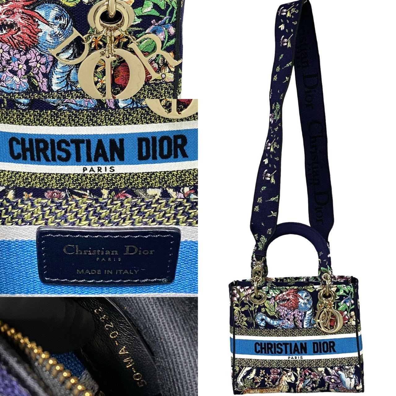 Christian Dior Lady Dior Canvas 2way Shoulder Bag