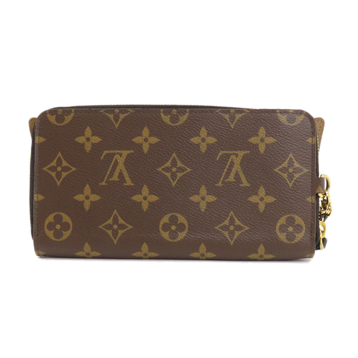LOUIS VUITTON Long Wallet Purse M68796 Monogram reverse Brown Zippy Wallet Monogram Reverse Shady Women