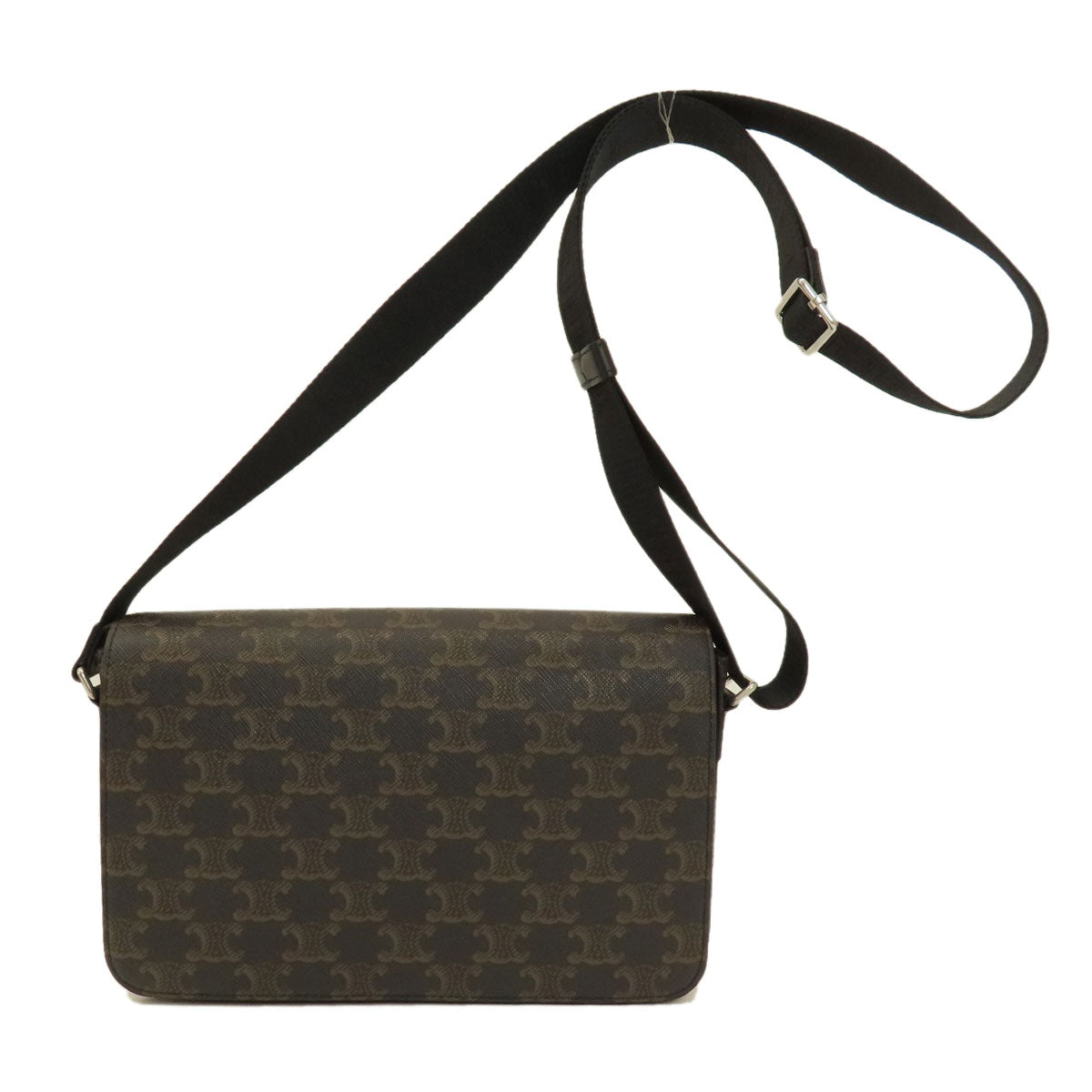 CELINE Shoulder Bag PVC, Leather Brown Triomphe Women