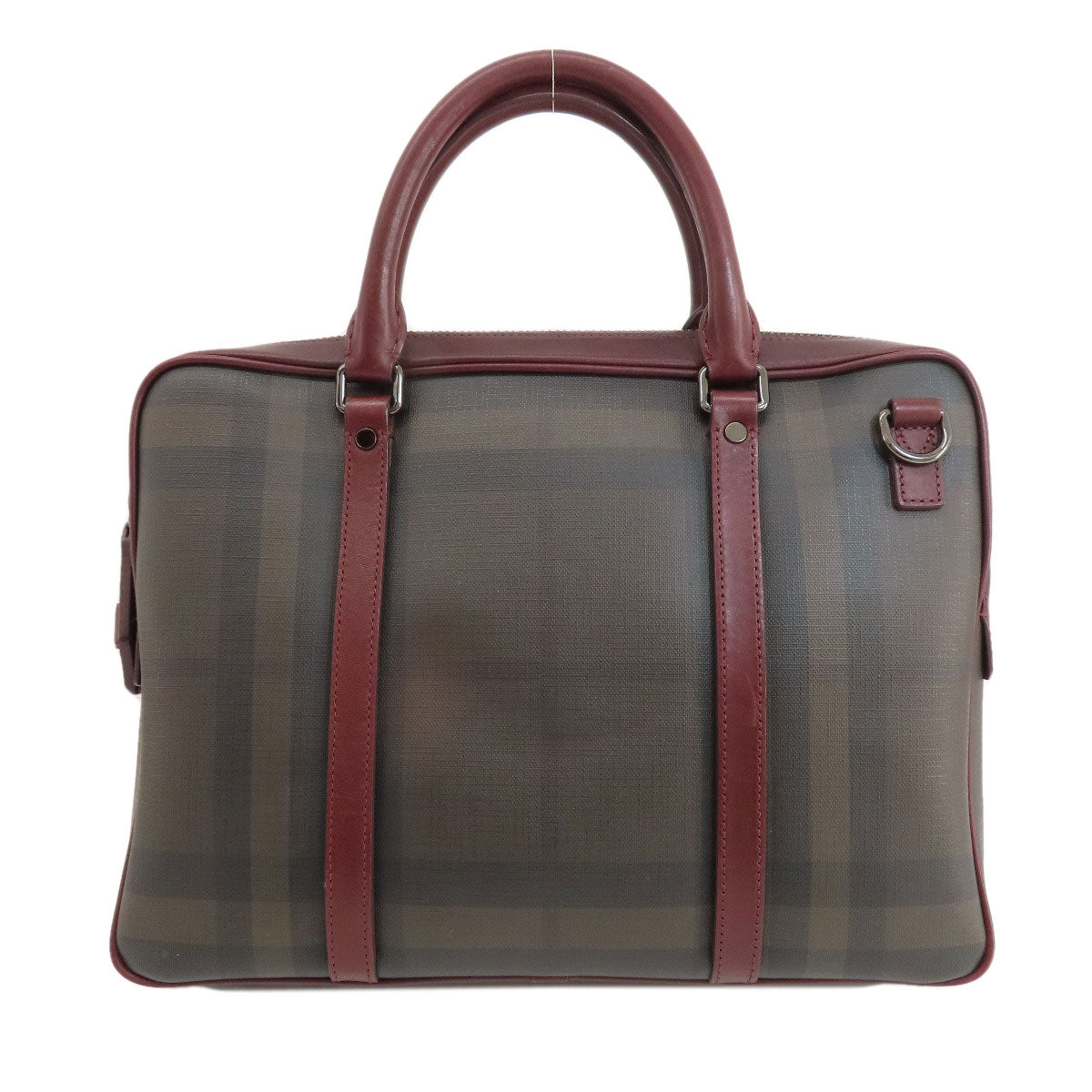 BURBERRY Handbag PVC Brown Check Pattern 2WAY