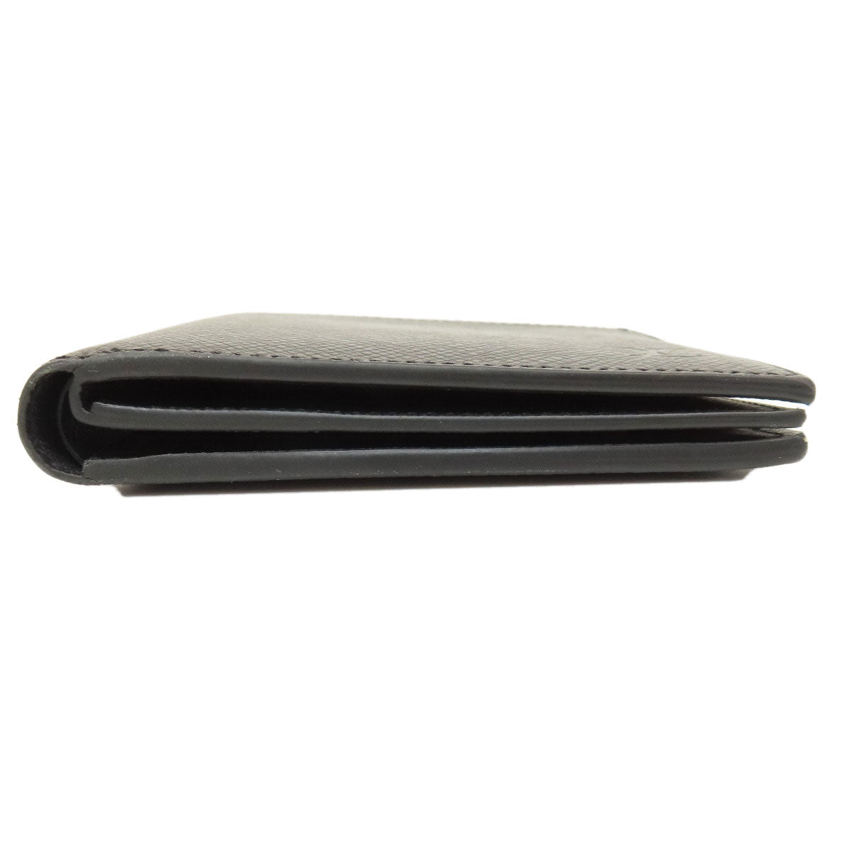 LOUIS VUITTON Bifold Wallet M62045 Taiga Leather black Portefeuille Amerigo NM mens