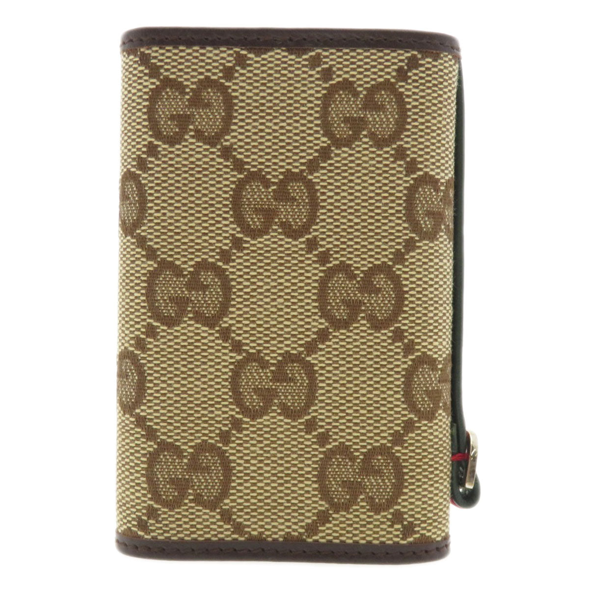 GUCCI Key case Key holder  131928 Canvas, Leather Brown GG Women