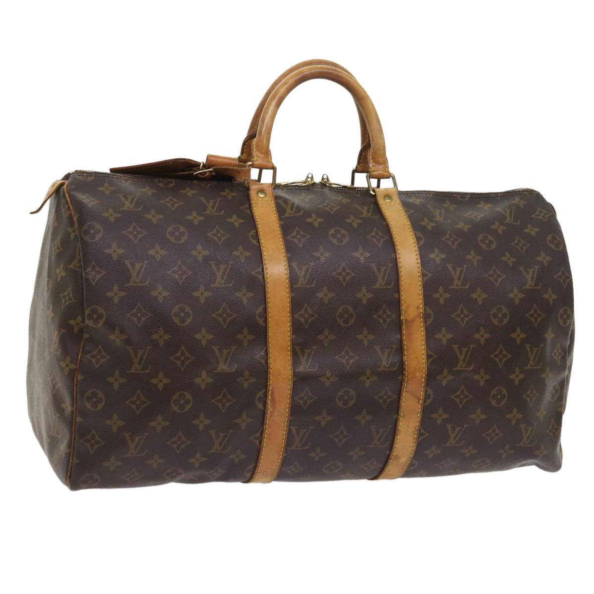 LOUIS VUITTON Monogram Keepall 50 Boston Bag M41426 LV Auth 56253