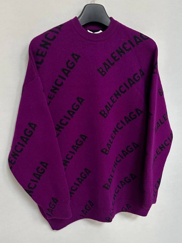Luxury Balenciaga Trending 2026 Logo over knit sweater 110