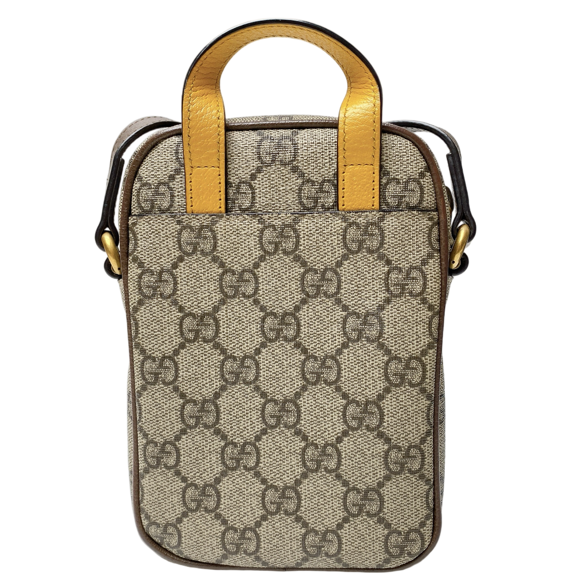 Gucci Lou Leather Canvas Handbag
