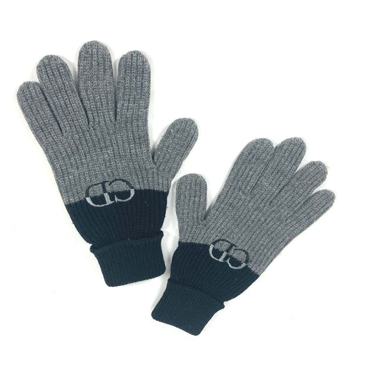 Dior gloves 213MG01AT481 wool gray By color CD logo mens M