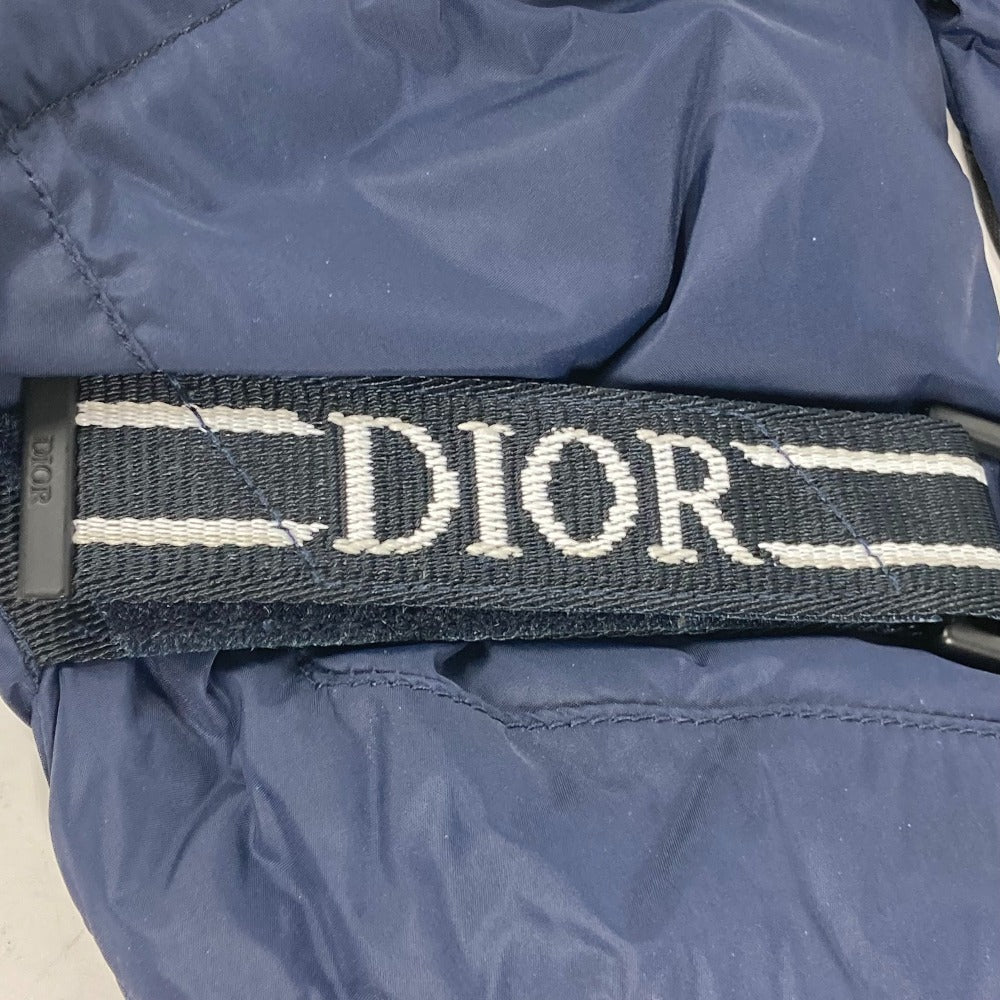 Dior gloves 113C901A0459 polyamide Navy Snowboarding Skiing logo gloves mens