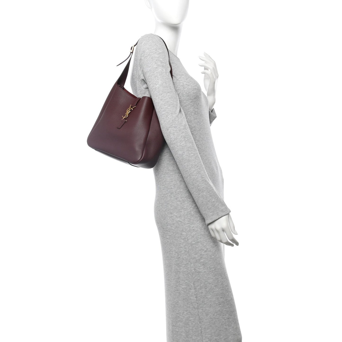 Saint Laurent Smooth Calfskin Small Le 5 A 7 Soft Hobo Rouge Legion