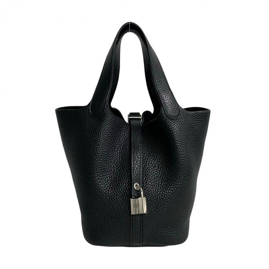 HERMES Handbag Taurillon Clemence black Picotan Lock PM