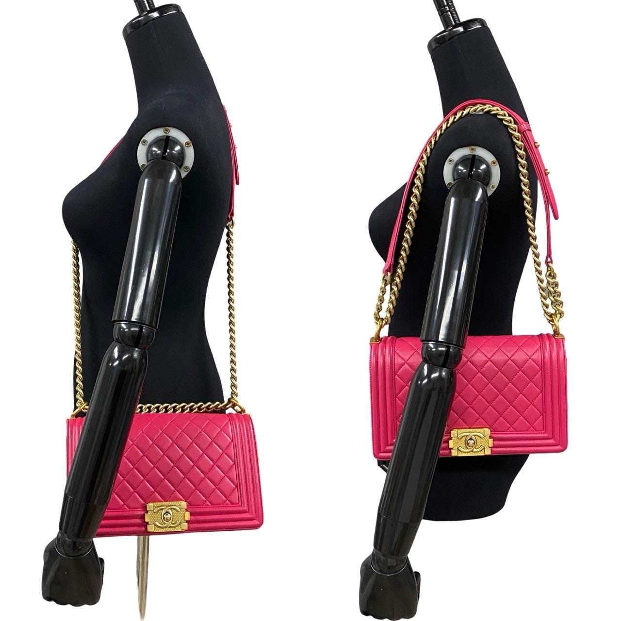 CHANEL Shoulder Bag lambskin pink COCO Mark Boy chanel Women