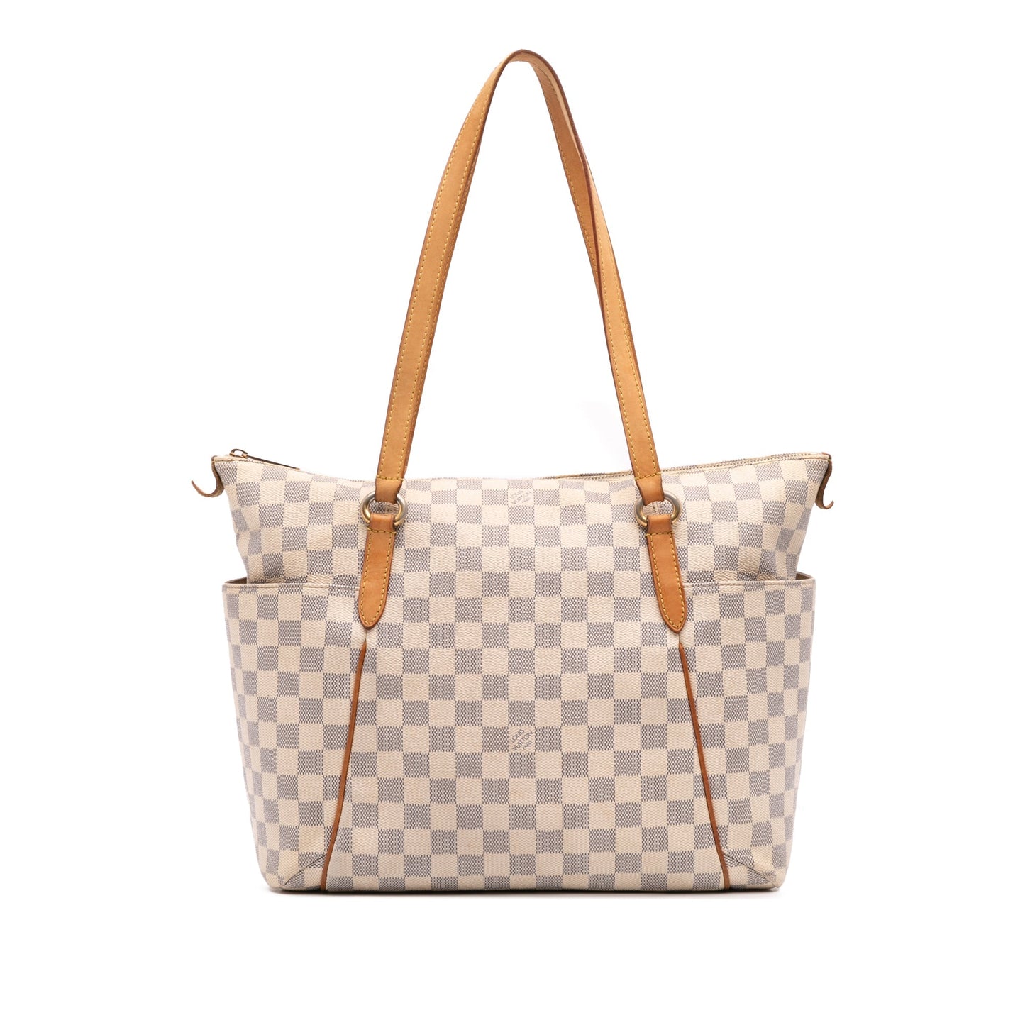 White Louis Vuitton Damier Azur Totally MM Tote Bag