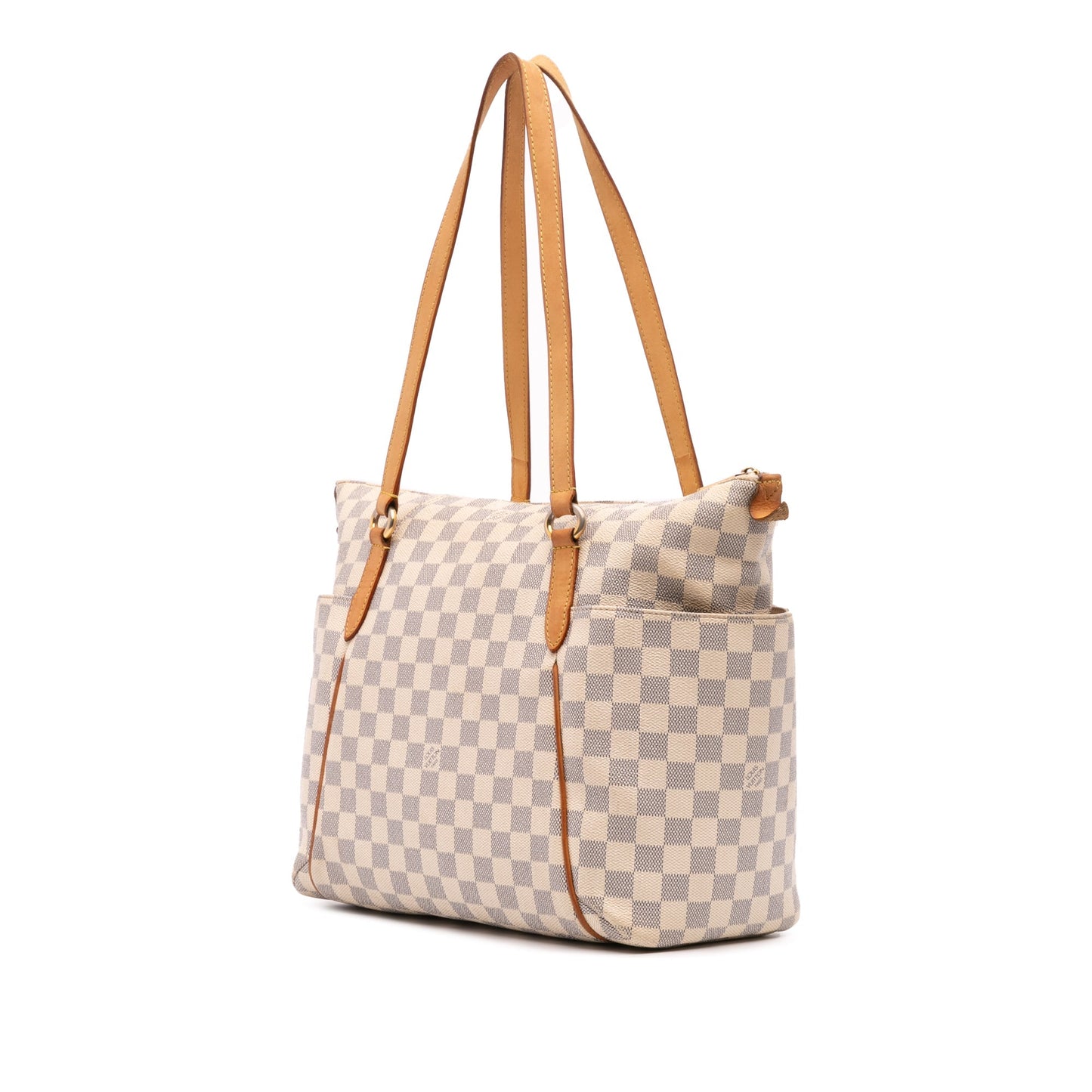 White Louis Vuitton Damier Azur Totally MM Tote Bag