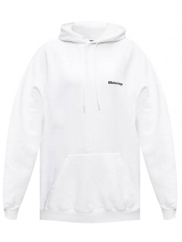 Luxury Balenciaga Trending 2026 BB Logo Oversized Hoodie White