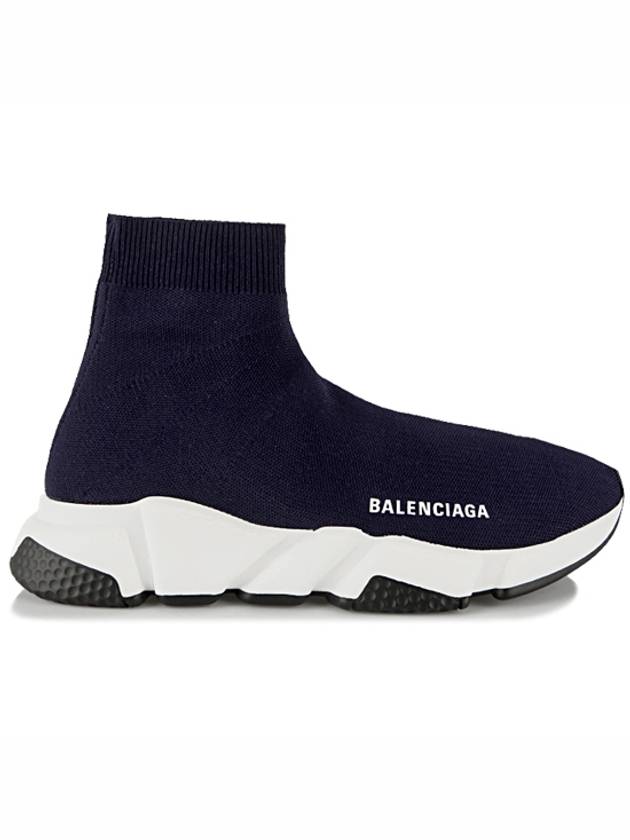 Luxury Balenciaga Trending 2026 Speed Runner High Top Sneakers Navy