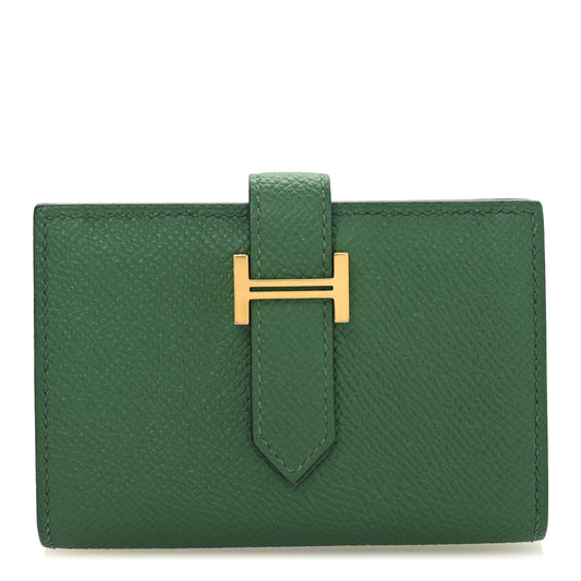 Hermes Epsom Mini Bearn Wallet Cactus
