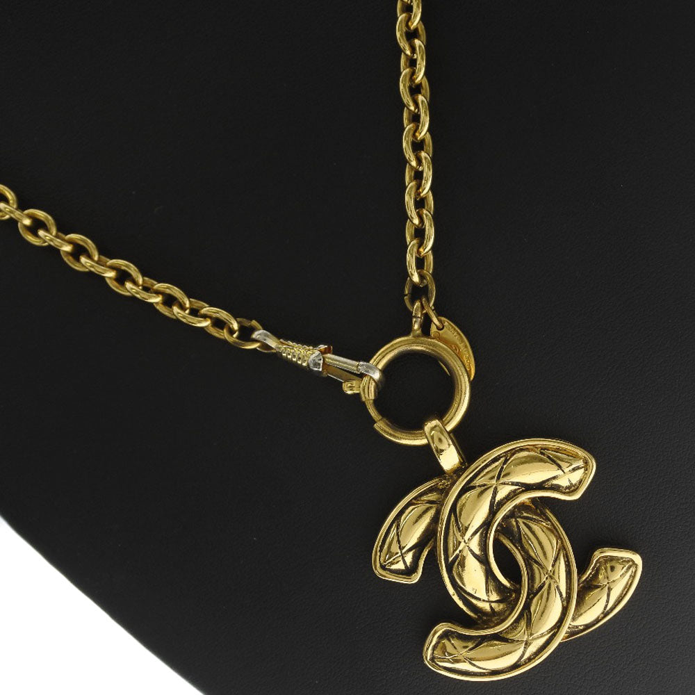 CHANEL Necklace Plated Gold gold Matrasse COCO Mark Women