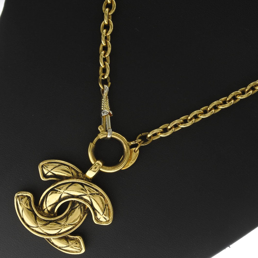 CHANEL Necklace Plated Gold gold Matrasse COCO Mark Women