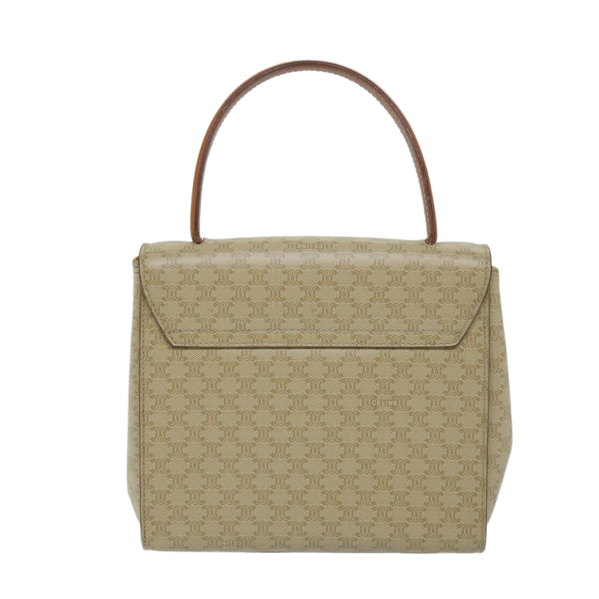 Luxury CELINE Macadam Canvas Hand Bag 2way Beige  57217