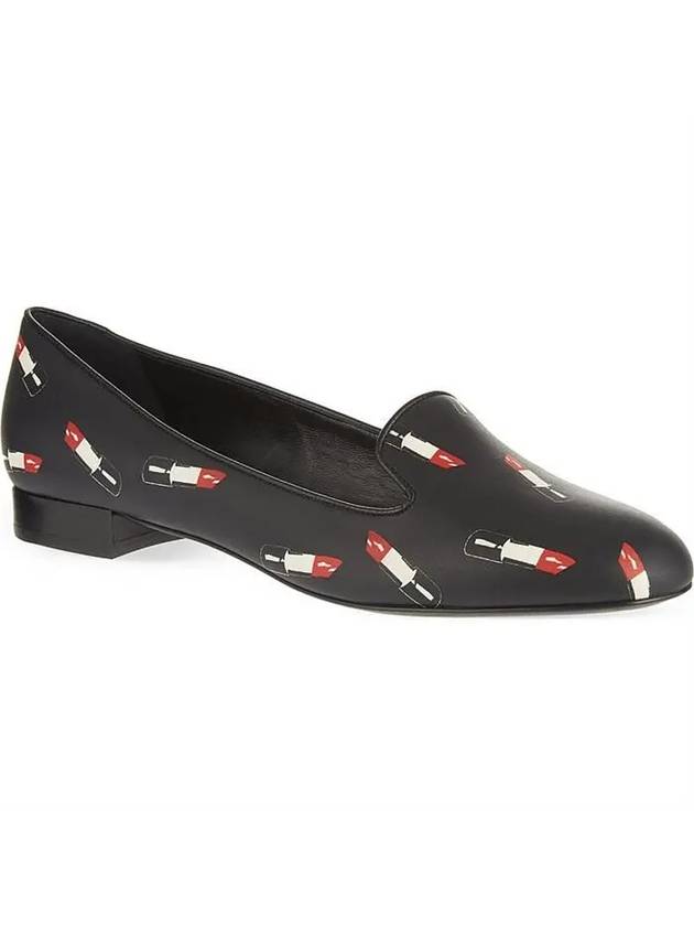 Luxury Saint Laurent Trending 2025 Lipstick Round Toe Flats Black