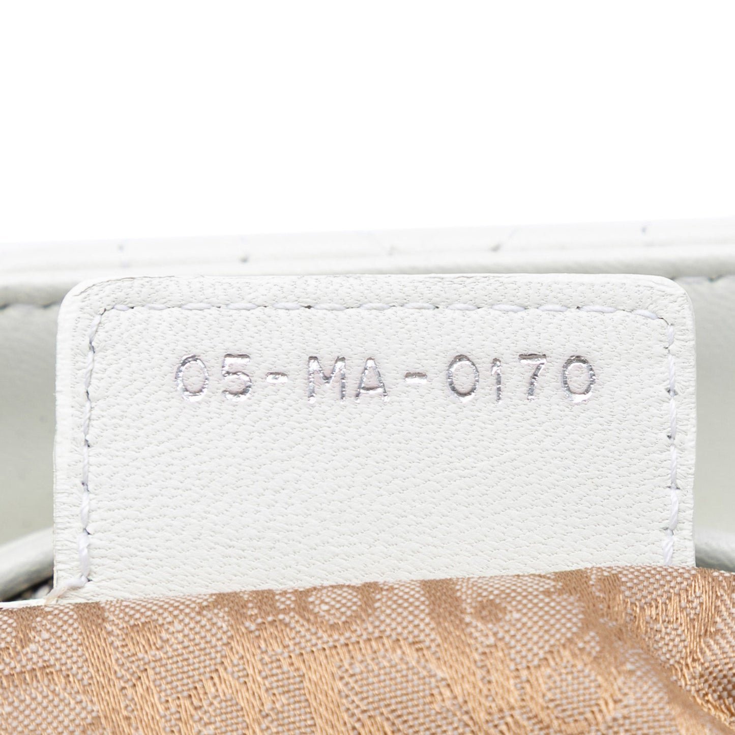 White Dior Large Lambskin Cannage Lady Dior Satchel