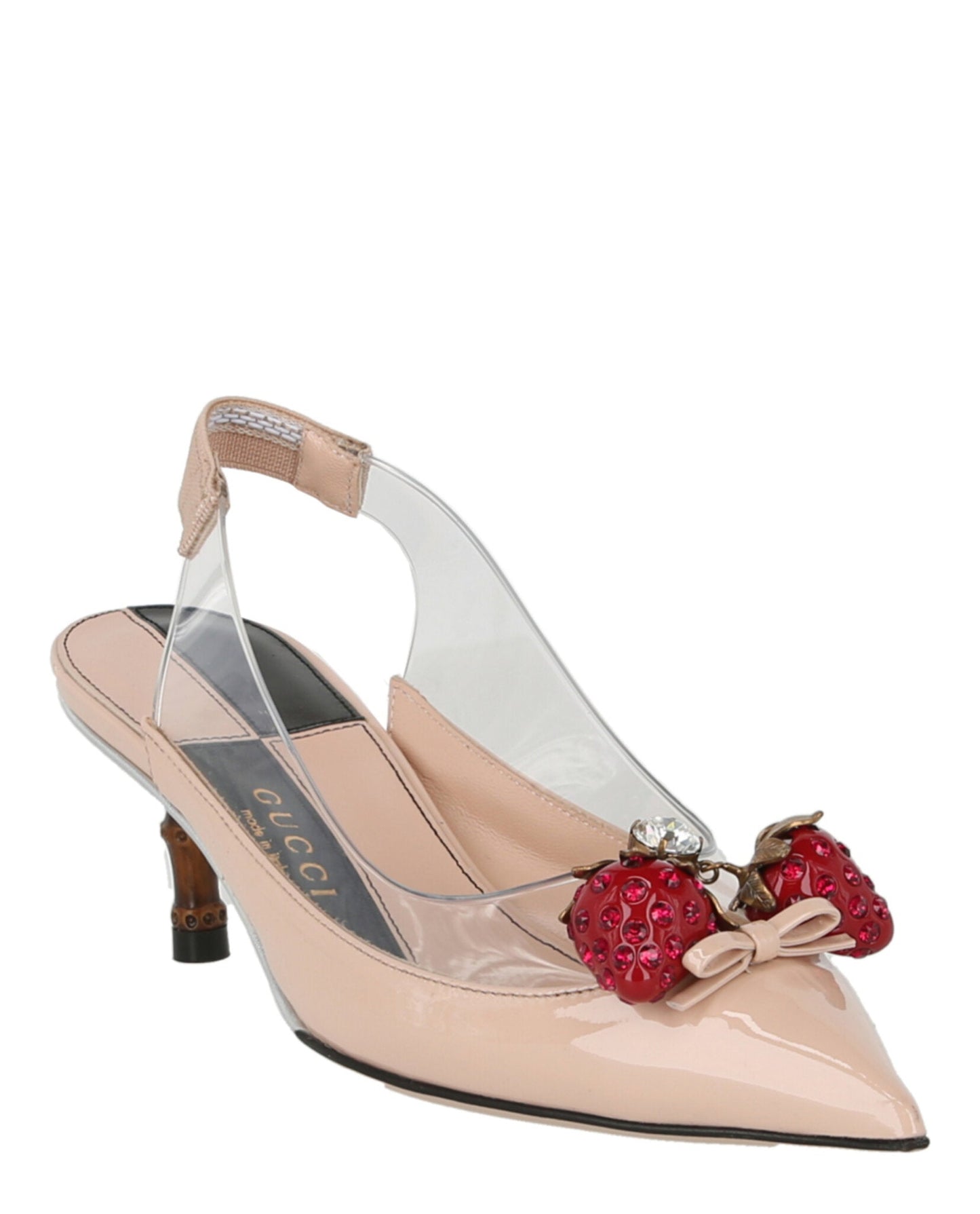 Gucci Womens Eleanor Strawberry Plexi Heels
