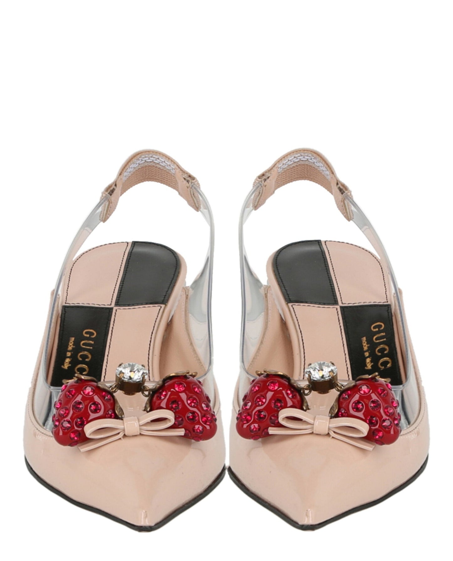Gucci Womens Eleanor Strawberry Plexi Heels