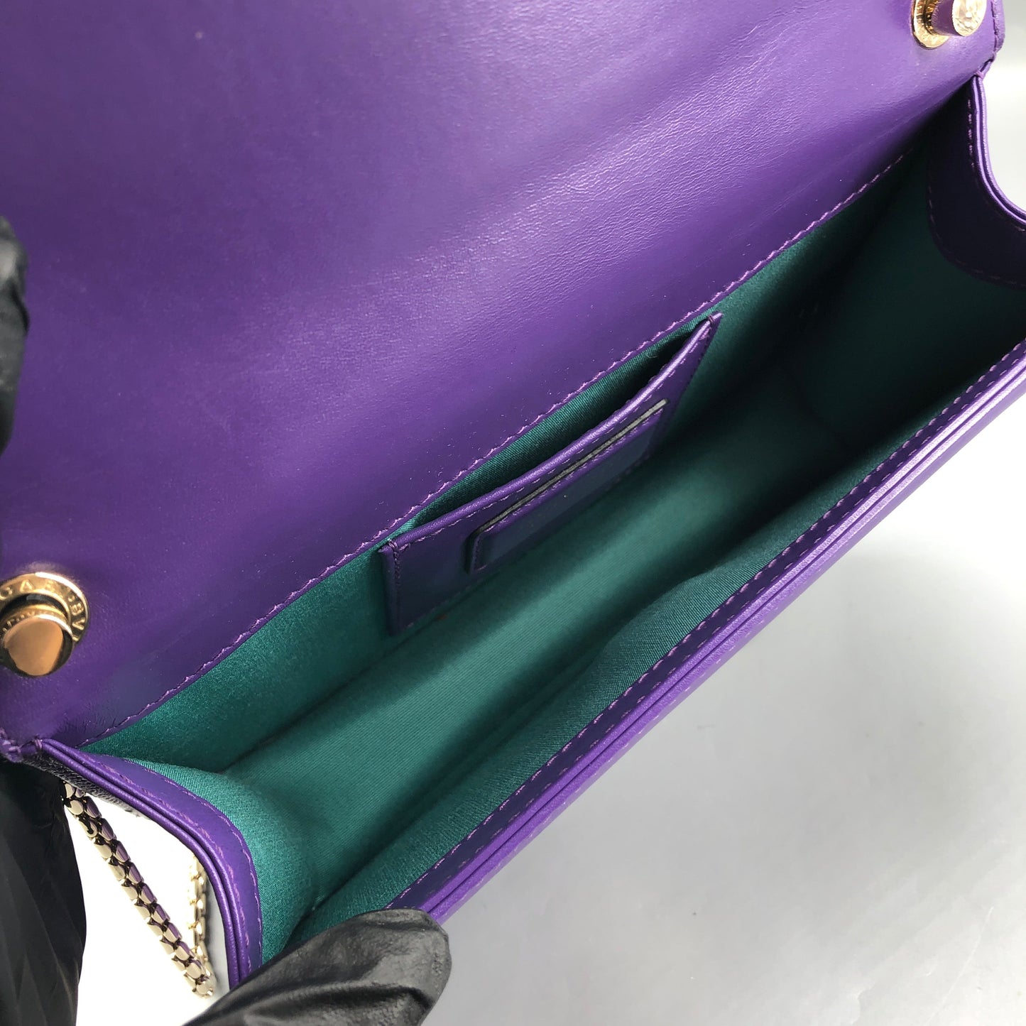 Bulgari Purple Serpenti Forever Flap Shoulder Bag
