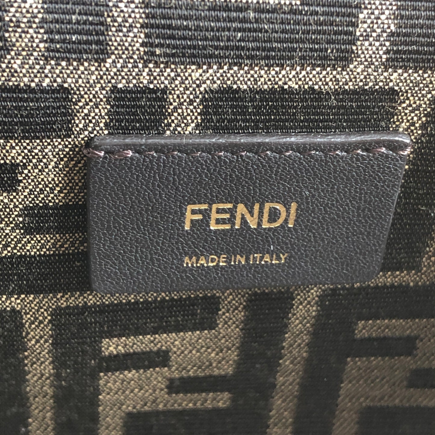 Fendi First Smooth Calfskin Clutch Crossbody Bag Black