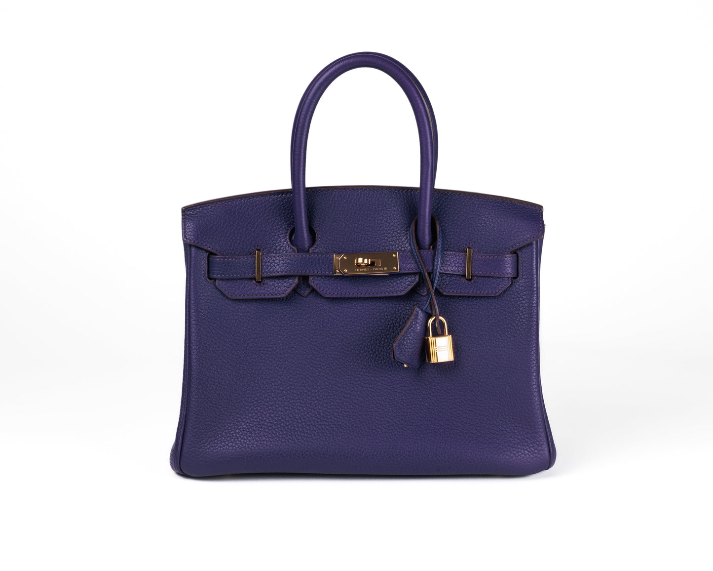 Hermes 30cm Iris Clemence Birkin w/ Gold Hardware