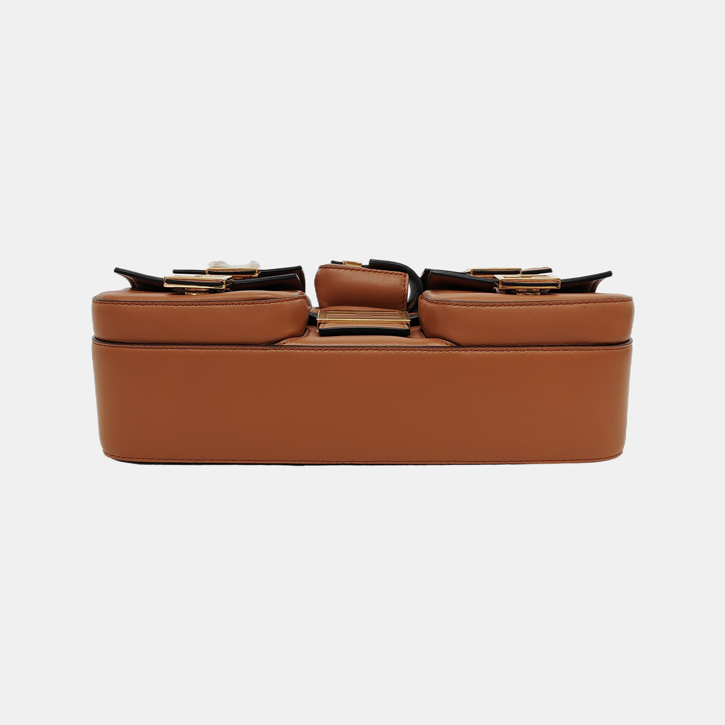 Fendi Baguette Cargo Multi-pocket Tan Brown Leather 2-way Bag