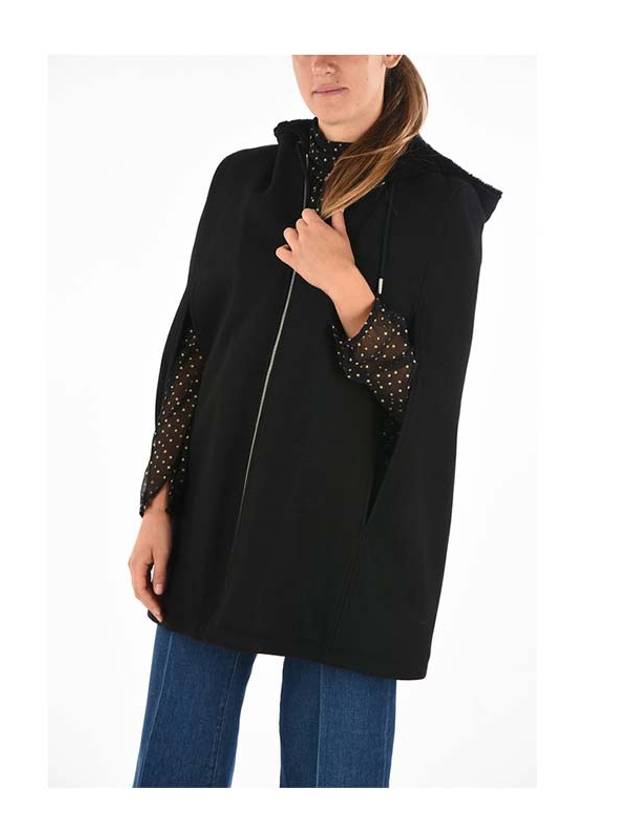 Luxury Saint Laurent Trending 2025 Women's Virgin Wool Hooded Jacket Black
