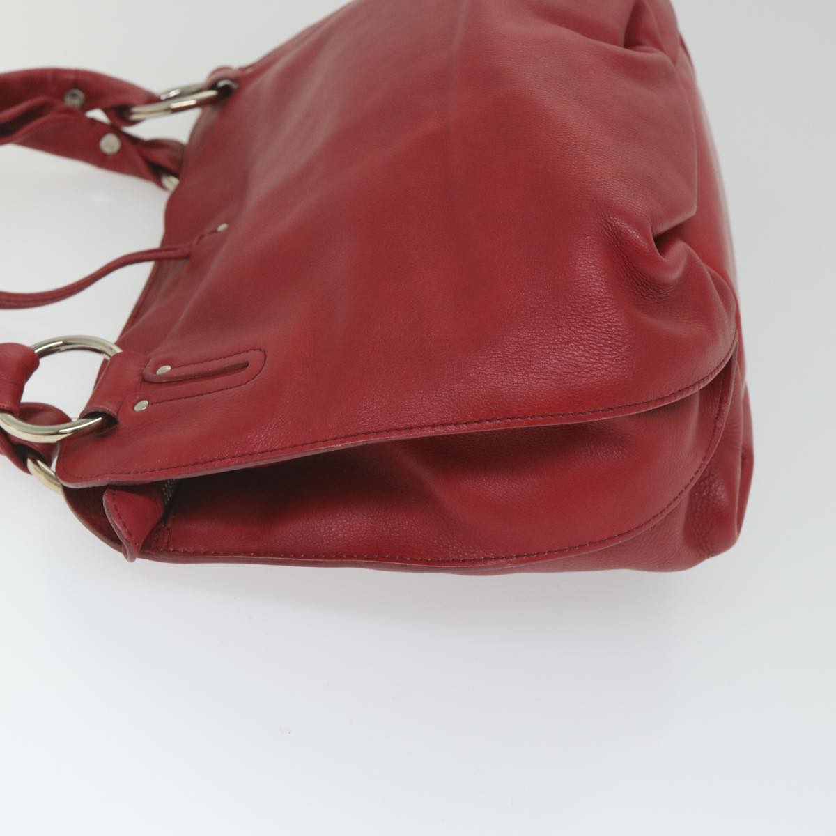 Luxury CELINE Shoulder Bag Leather Red  58409