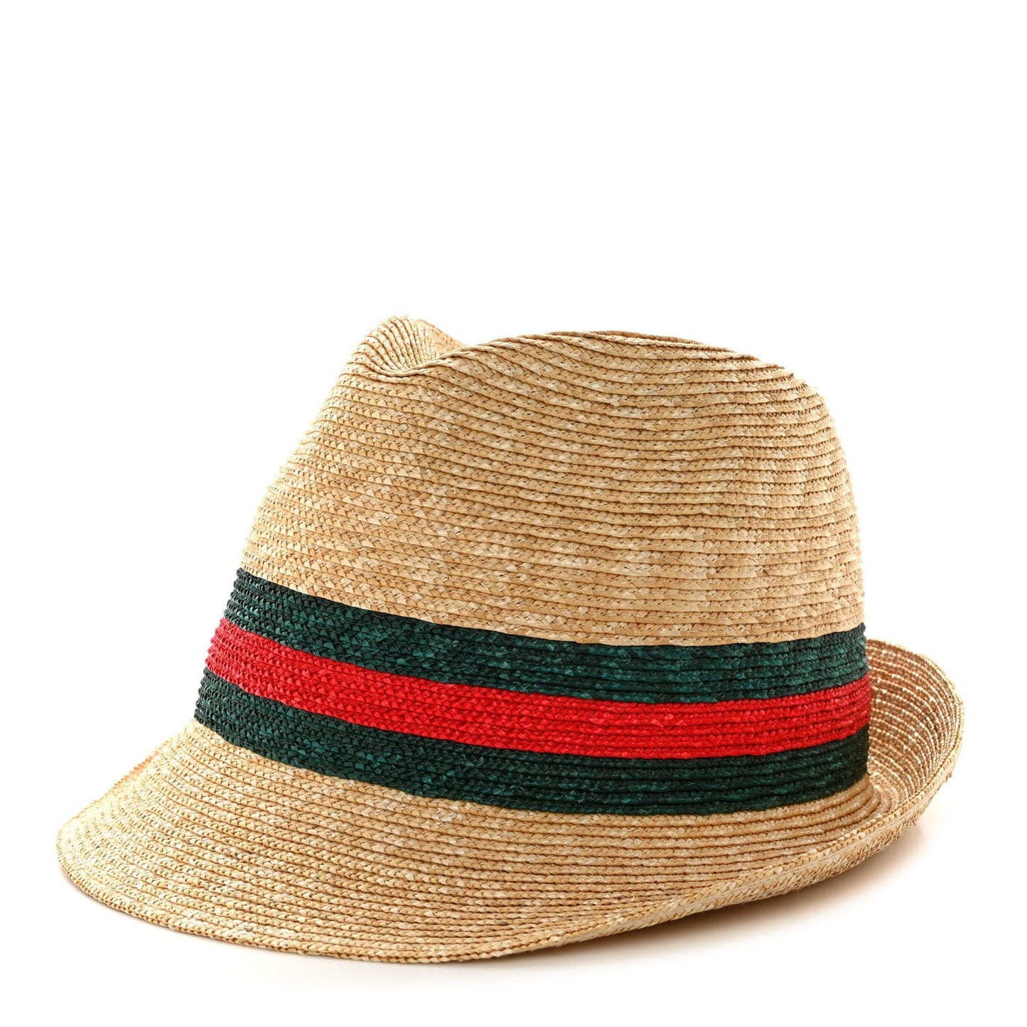 Gucci Abaca Straw Web Fedora Hat XS