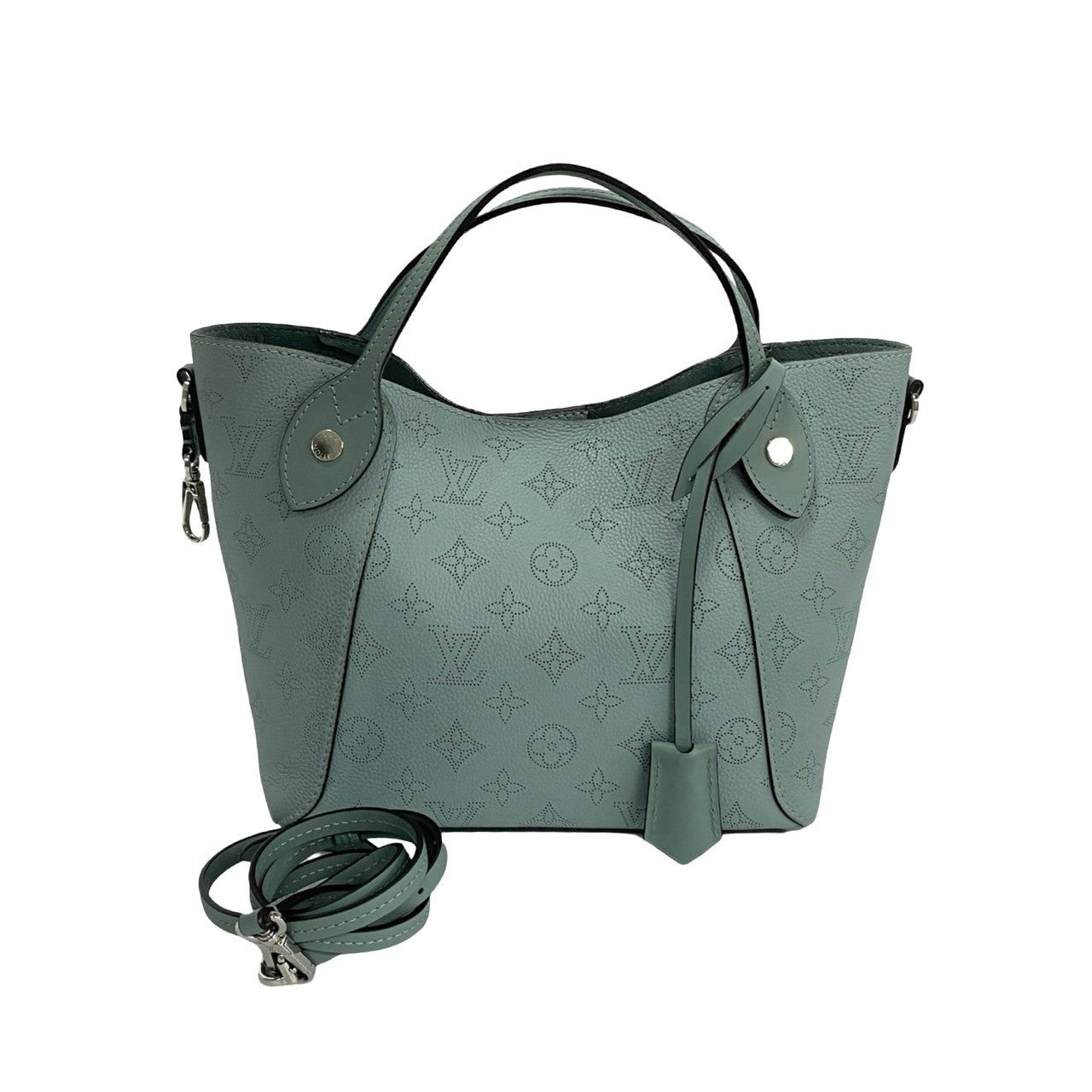 LOUIS VUITTON Shoulder Bag M55905 leather blue Monogram Mahina Hina PM