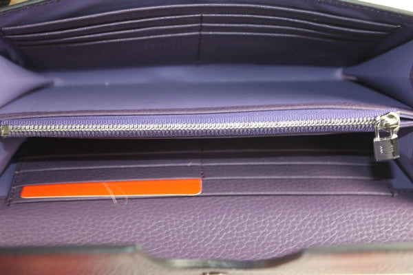 Luxury Hermes Wallet H569 Ladies Lambskin Purple