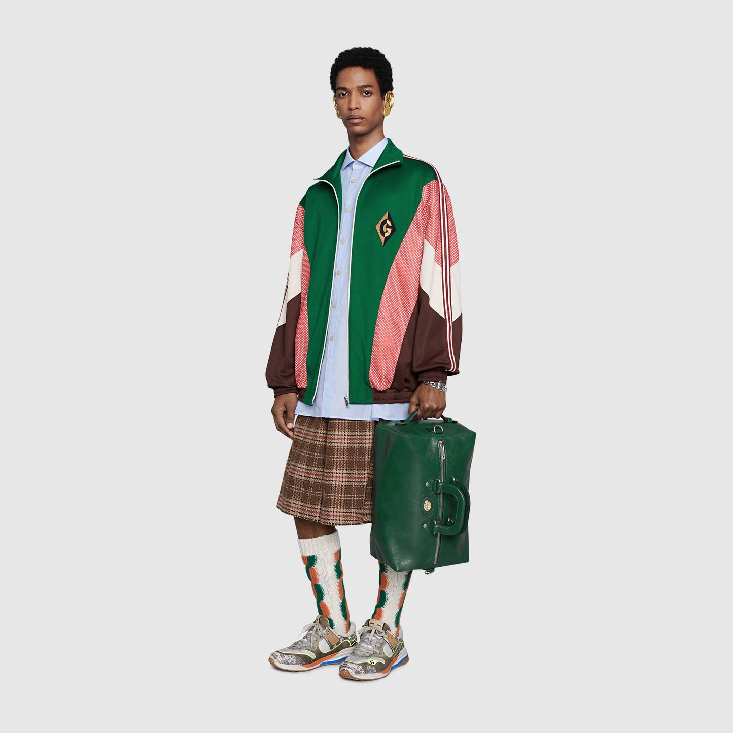 Gucci Soft Leather Backpack Dark Green