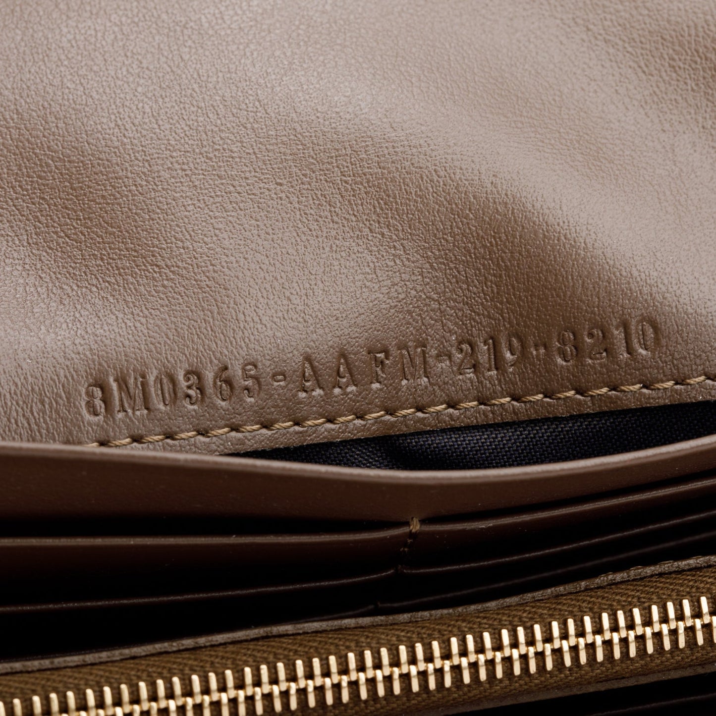 Fendi Brown FF Zucca Embossed Leather Continental Wallet on Chain