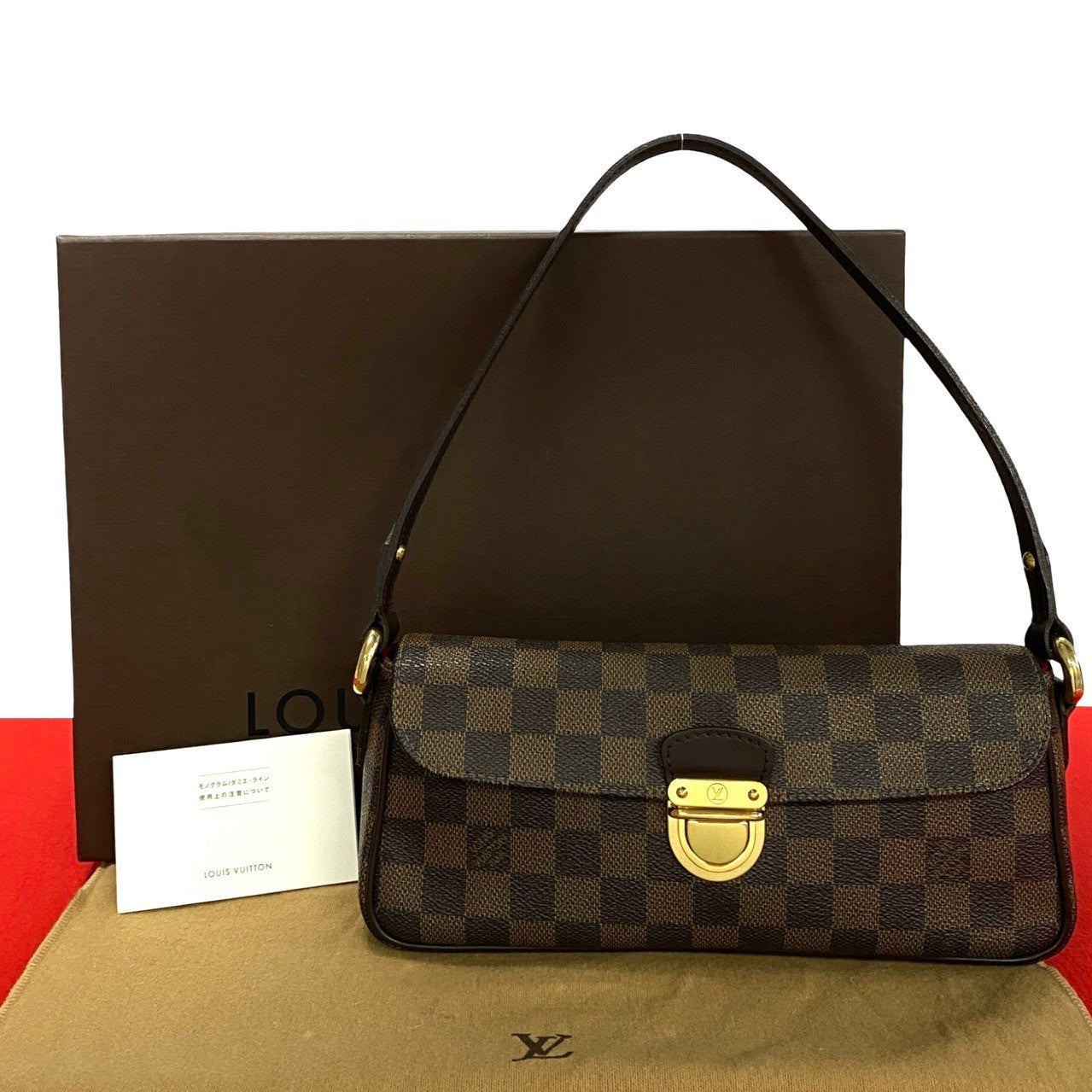 LOUIS VUITTON Shoulder Bag N60007 leather Brown Damier Ravello PM