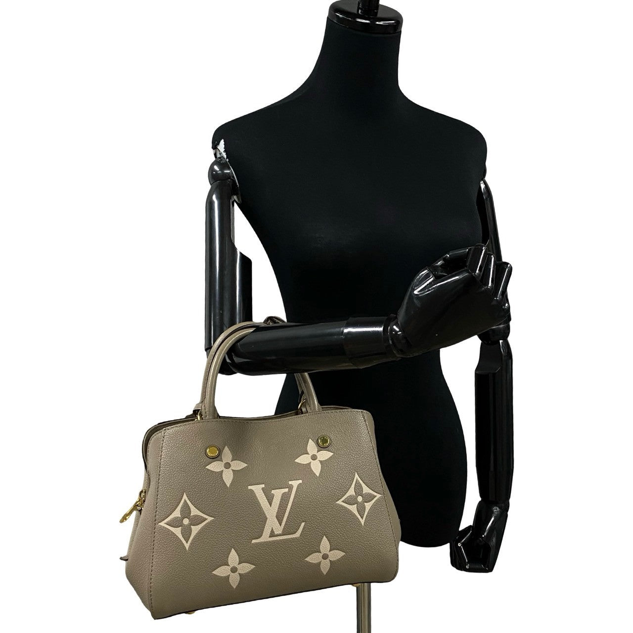 LOUIS VUITTON Handbag M45489 leather beige Monogram Ann Platt Montaigne BB